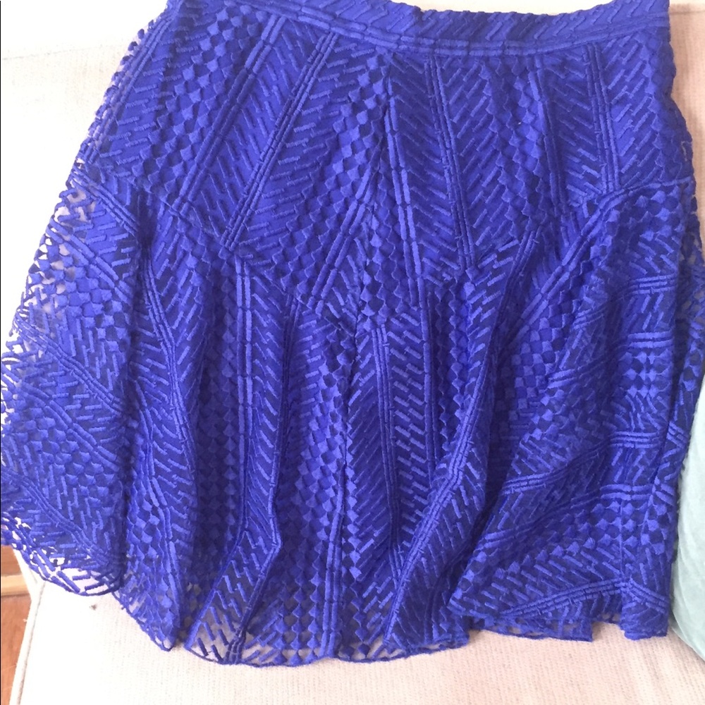 Swingy, cobalt lace skirt